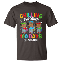 Funny Chilling Through 100 Days Of school T Shirt - Wonder Print Shop