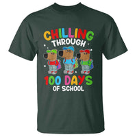 Funny Chilling Through 100 Days Of school T Shirt - Wonder Print Shop