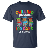 Funny Chilling Through 100 Days Of school T Shirt - Wonder Print Shop