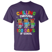 Funny Chilling Through 100 Days Of school T Shirt - Wonder Print Shop