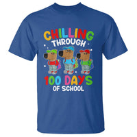 Funny Chilling Through 100 Days Of school T Shirt - Wonder Print Shop