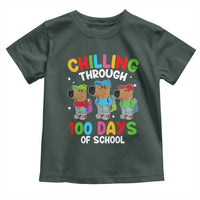 Funny Chilling Through 100 Days Of school Toddler T Shirt