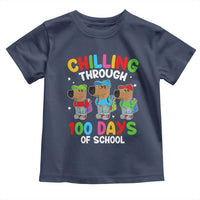 Funny Chilling Through 100 Days Of school Toddler T Shirt