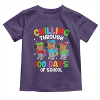 Funny Chilling Through 100 Days Of school Toddler T Shirt