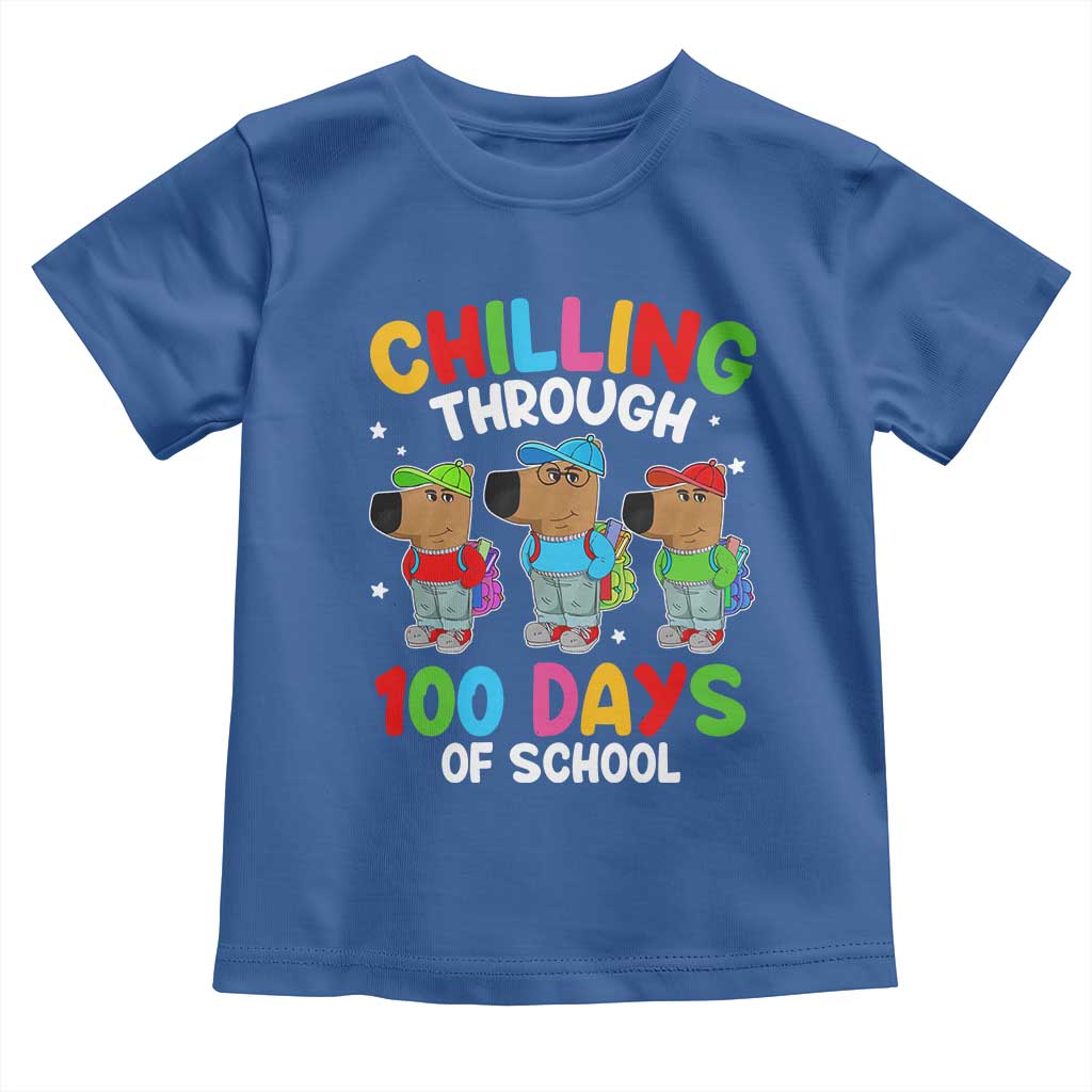 Funny Chilling Through 100 Days Of school Toddler T Shirt