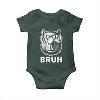 100th Day Of School Capybara Baby Onesie 100 Days Bruh Cool Capy Bara