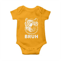 100th Day Of School Capybara Baby Onesie 100 Days Bruh Cool Capy Bara