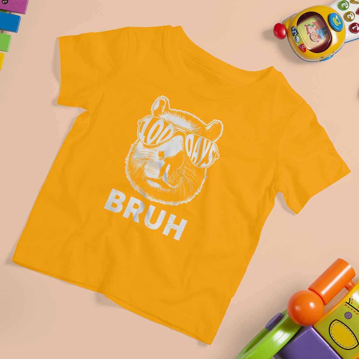 100th Day Of School Capybara T Shirt For Kid 100 Days Bruh Cool Capy Bara - Wonder Print Shop