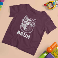 100th Day Of School Capybara T Shirt For Kid 100 Days Bruh Cool Capy Bara - Wonder Print Shop