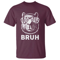100th Day Of School Capybara T Shirt 100 Days Bruh Cool Capy Bara - Wonder Print Shop