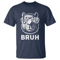 100th Day Of School Capybara T Shirt 100 Days Bruh Cool Capy Bara - Wonder Print Shop