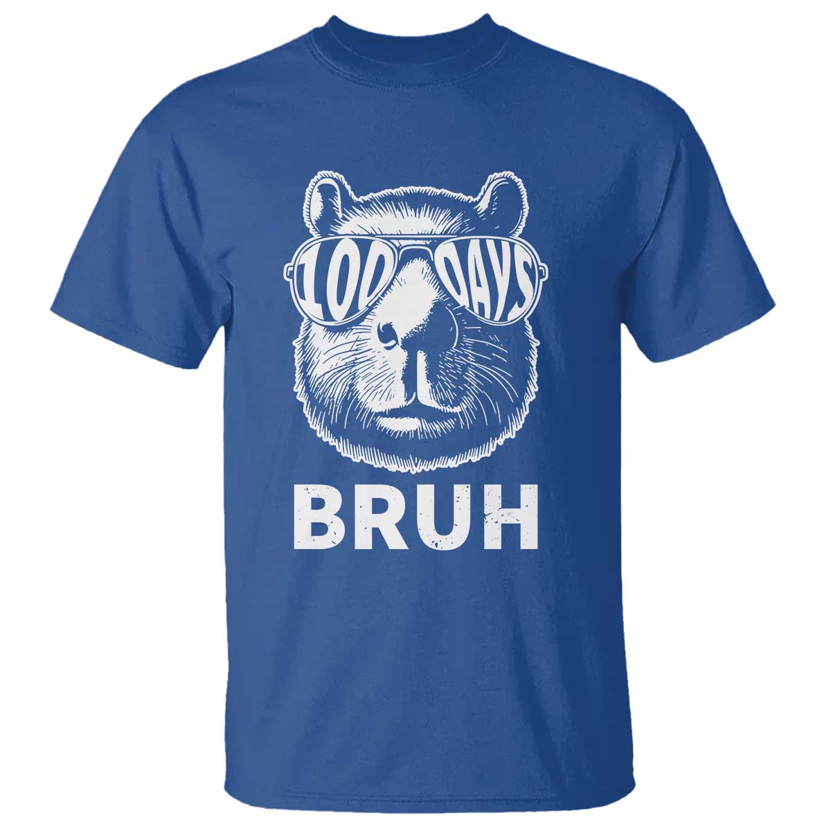 100th Day Of School Capybara T Shirt 100 Days Bruh Cool Capy Bara - Wonder Print Shop