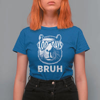 100th Day Of School Capybara T Shirt For Women 100 Days Bruh Cool Capy Bara - Wonder Print Shop
