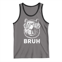 100th Day Of School Capybara Tank Top 100 Days Bruh Cool Capy Bara