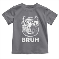 100th Day Of School Capybara Toddler T Shirt 100 Days Bruh Cool Capy Bara