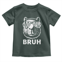 100th Day Of School Capybara Toddler T Shirt 100 Days Bruh Cool Capy Bara
