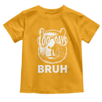 100th Day Of School Capybara Toddler T Shirt 100 Days Bruh Cool Capy Bara