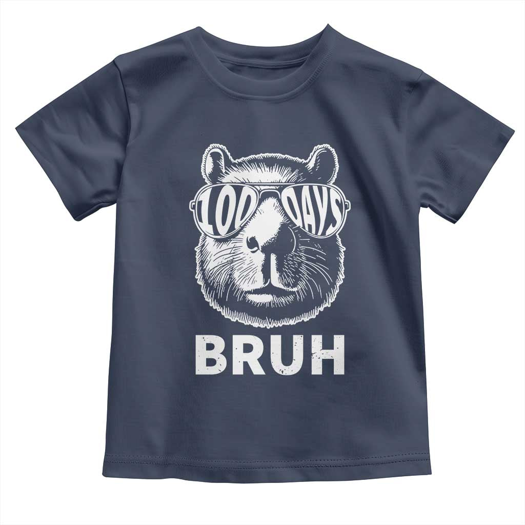 100th Day Of School Capybara Toddler T Shirt 100 Days Bruh Cool Capy Bara
