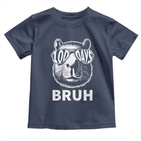100th Day Of School Capybara Toddler T Shirt 100 Days Bruh Cool Capy Bara