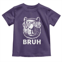 100th Day Of School Capybara Toddler T Shirt 100 Days Bruh Cool Capy Bara