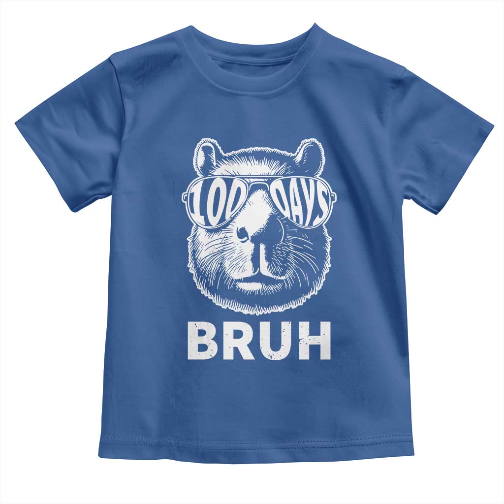 100th Day Of School Capybara Toddler T Shirt 100 Days Bruh Cool Capy Bara