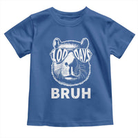 100th Day Of School Capybara Toddler T Shirt 100 Days Bruh Cool Capy Bara