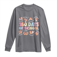 100th Day Of School Cute Capybara Long Sleeve Shirt Motor Skills Creativity Problem Solving Communication