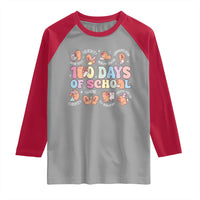 100th Day Of School Cute Capybara Raglan Shirt Motor Skills Creativity Problem Solving Communication