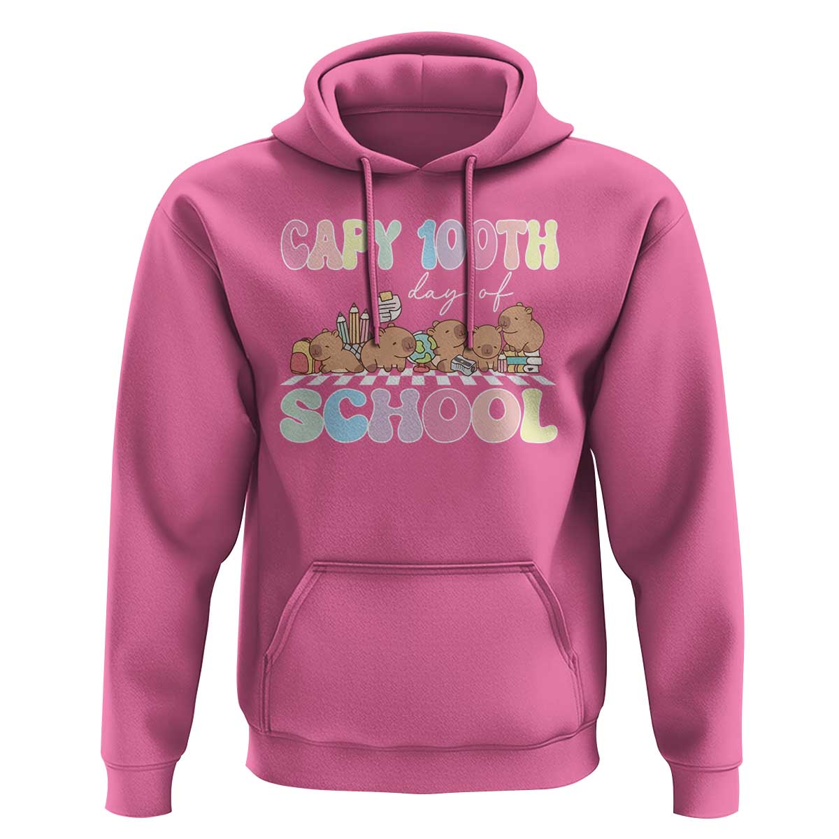 Capy 100 Days Of School Cute Capybara Hoodie