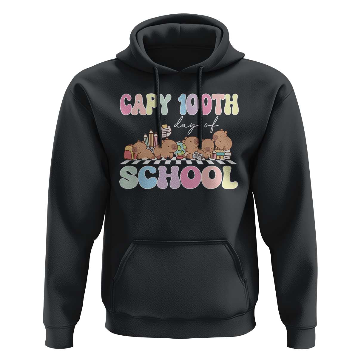 Capy 100 Days Of School Cute Capybara Hoodie