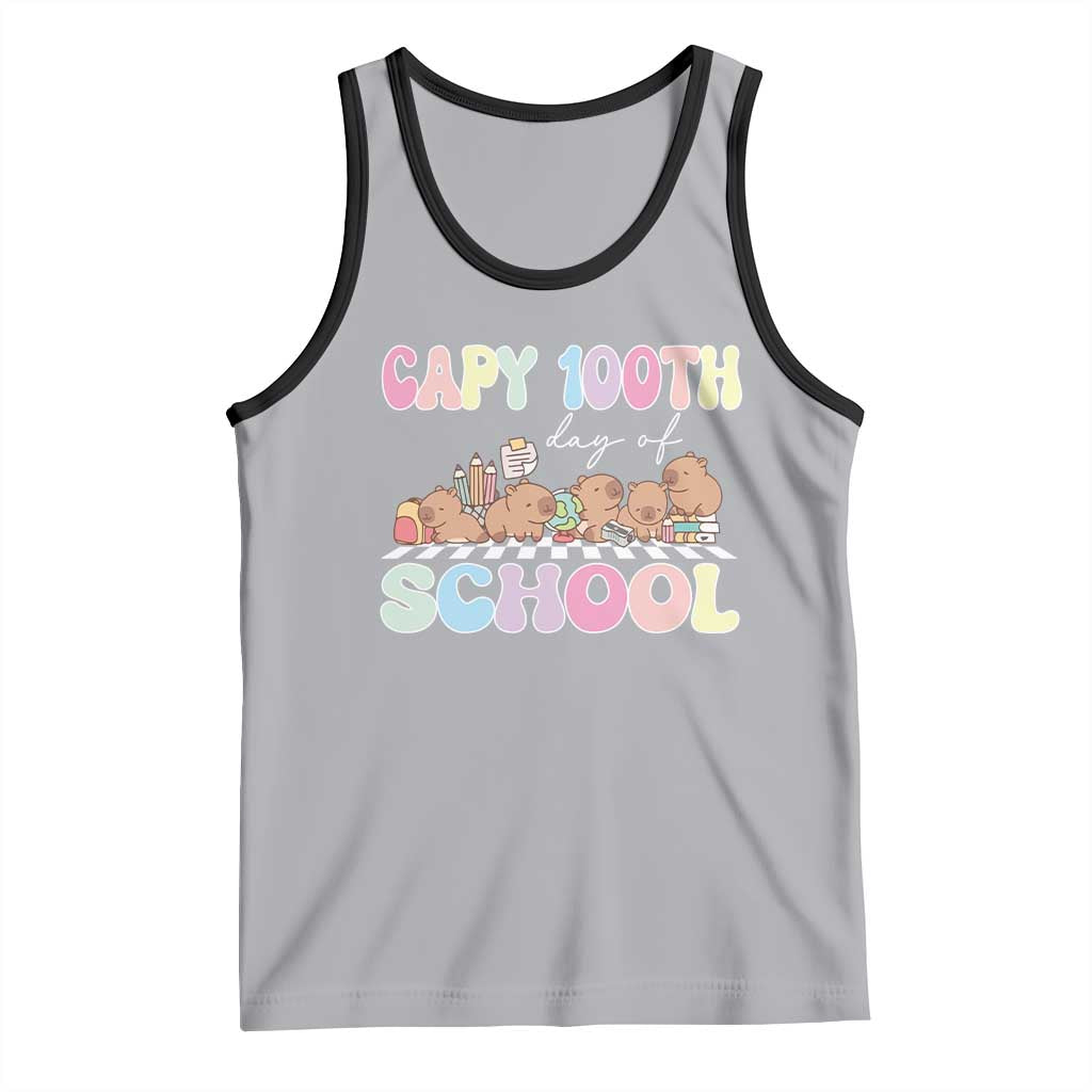 Capy 100 Days Of School Cute Capybara Tank Top