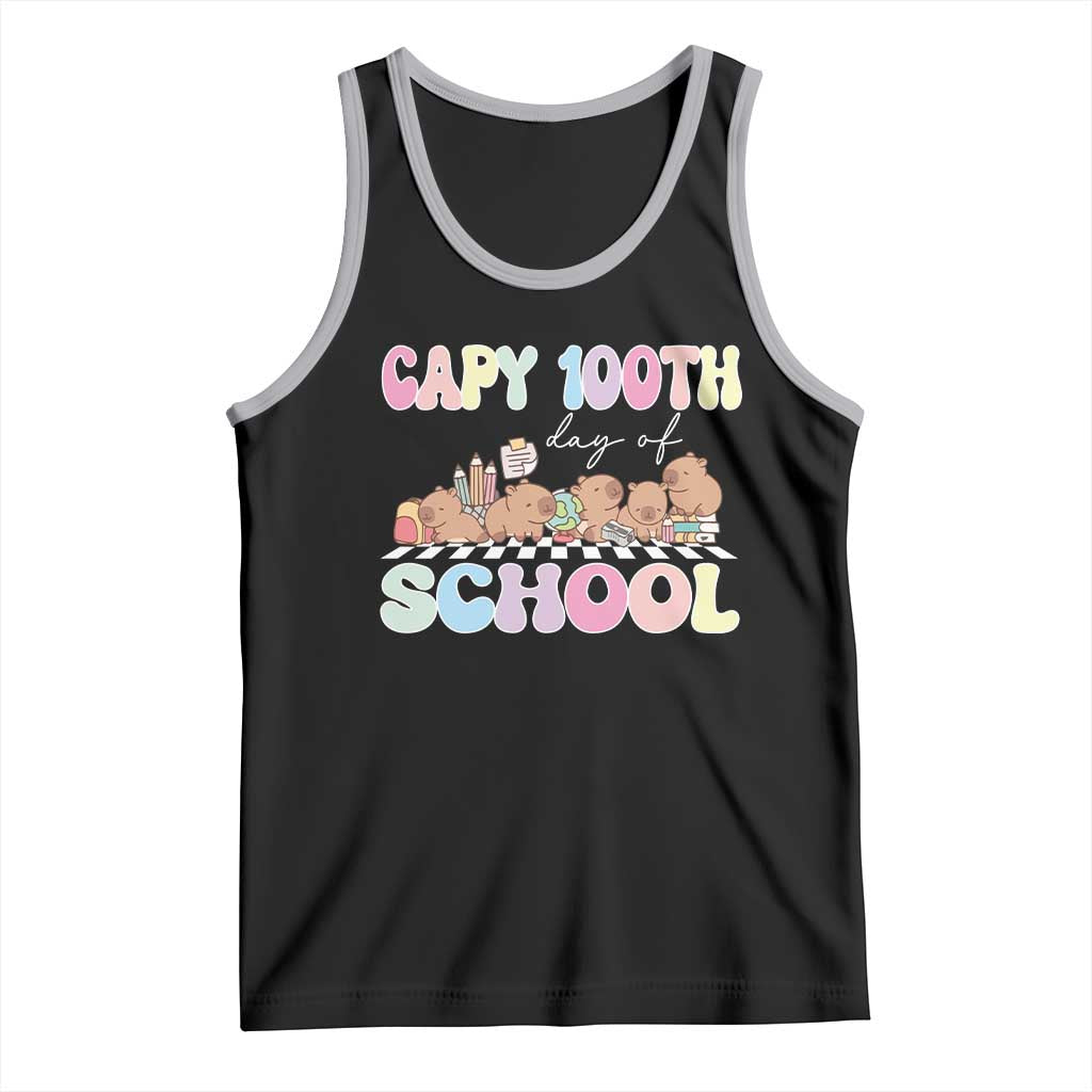 Capy 100 Days Of School Cute Capybara Tank Top