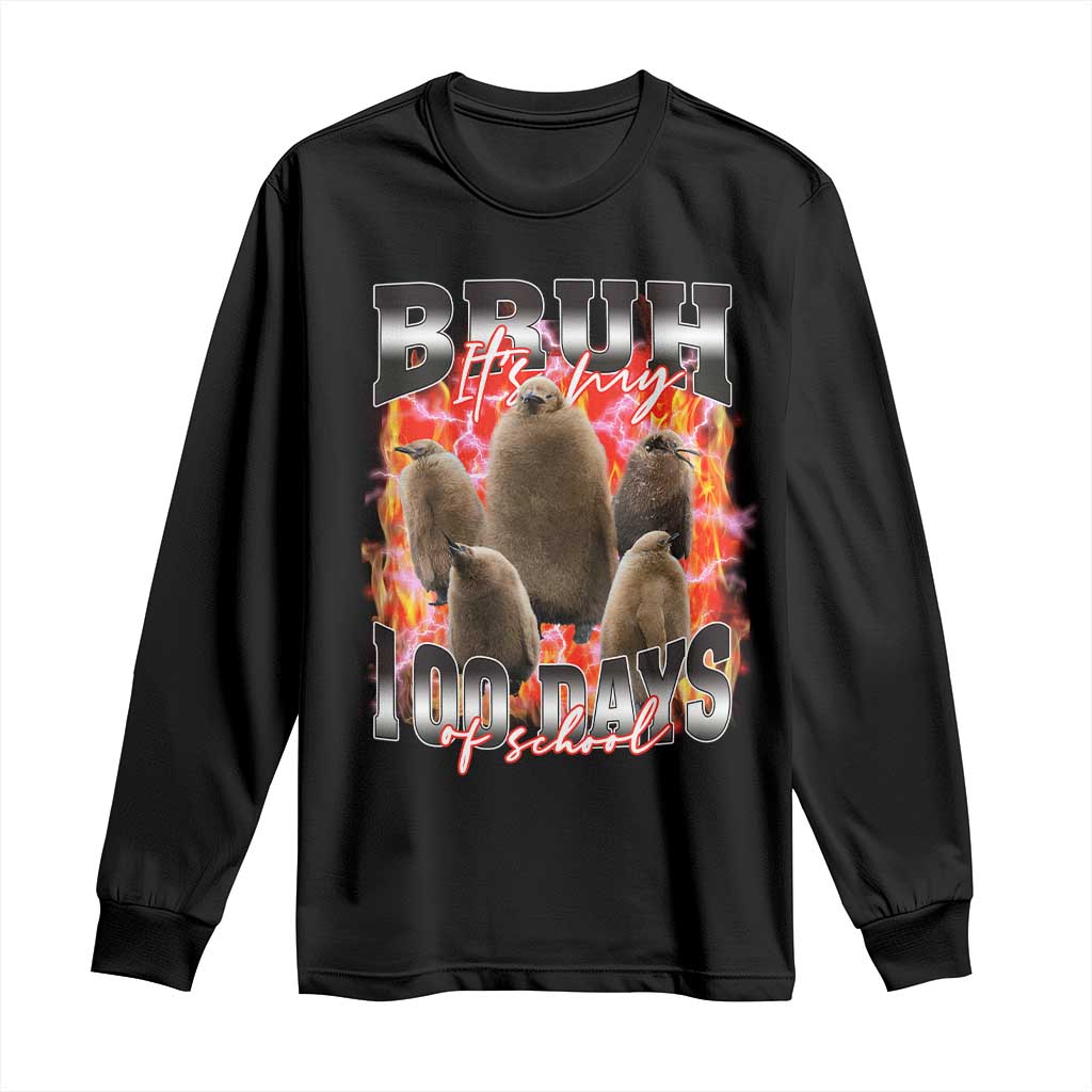 Funny Pesto Bruh It's My 100 Days Of School Long Sleeve Shirt