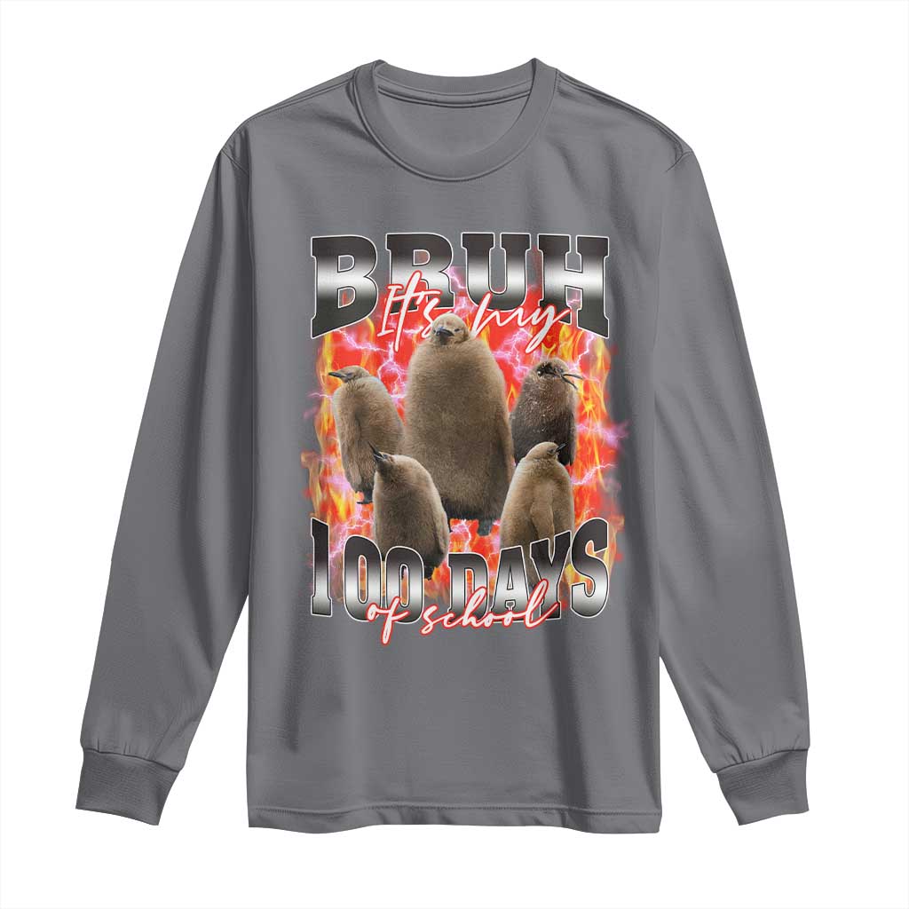 Funny Pesto Bruh It's My 100 Days Of School Long Sleeve Shirt