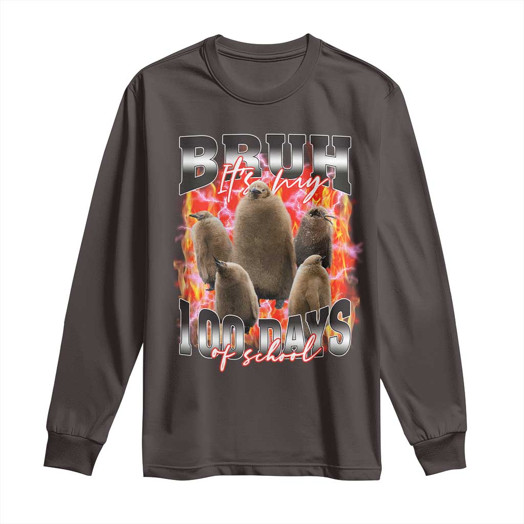 Funny Pesto Bruh It's My 100 Days Of School Long Sleeve Shirt
