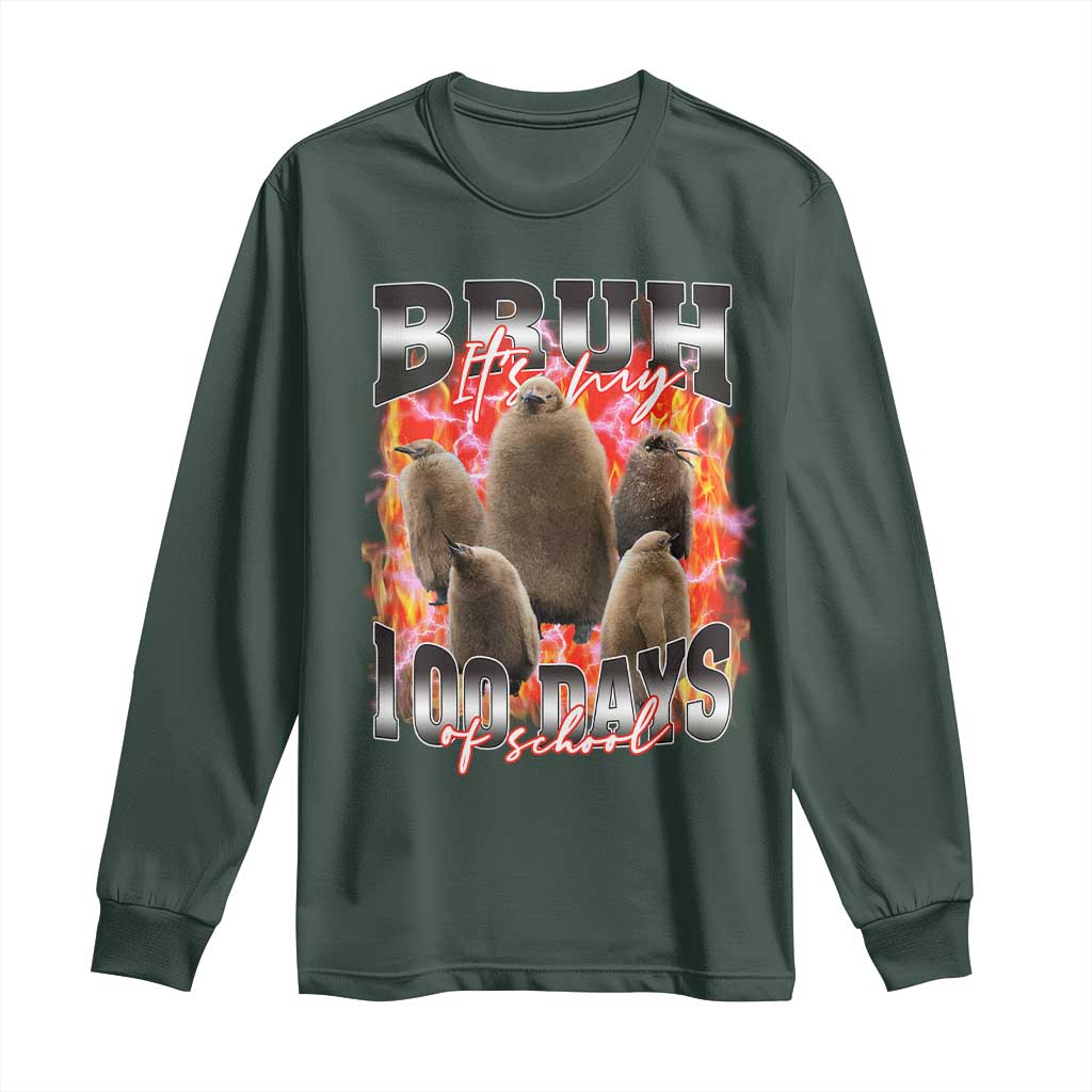 Funny Pesto Bruh It's My 100 Days Of School Long Sleeve Shirt