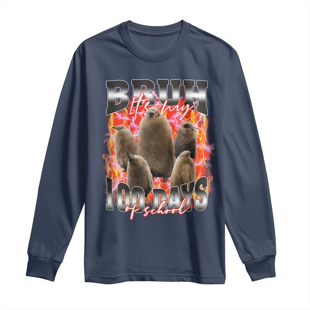 Funny Pesto Bruh It's My 100 Days Of School Long Sleeve Shirt