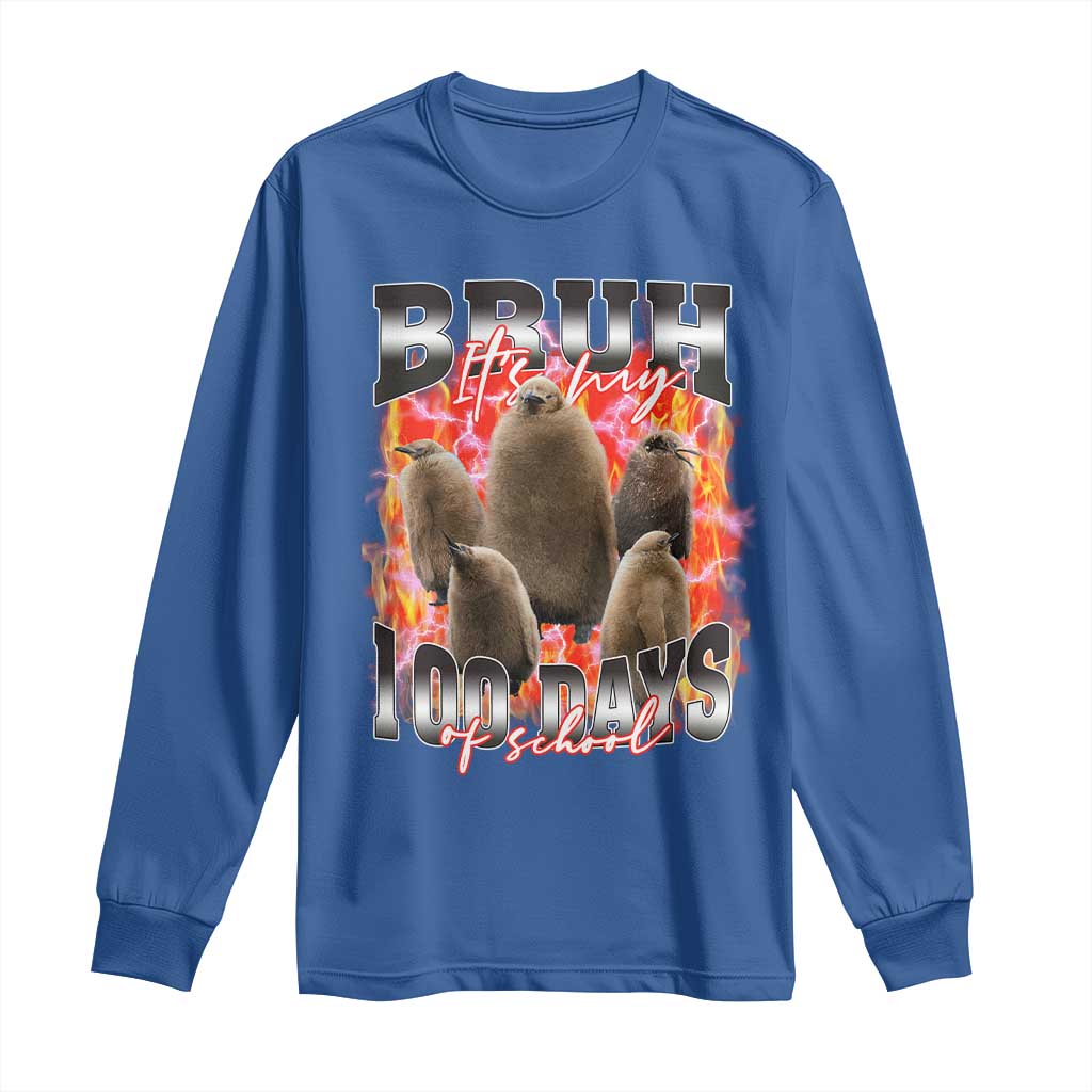 Funny Pesto Bruh It's My 100 Days Of School Long Sleeve Shirt
