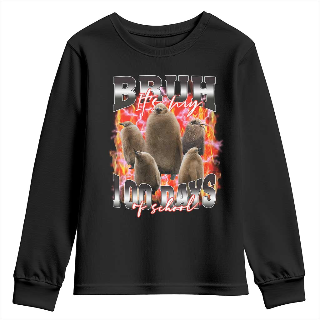 Funny Pesto Bruh It's My 100 Days Of School Youth Sweatshirt