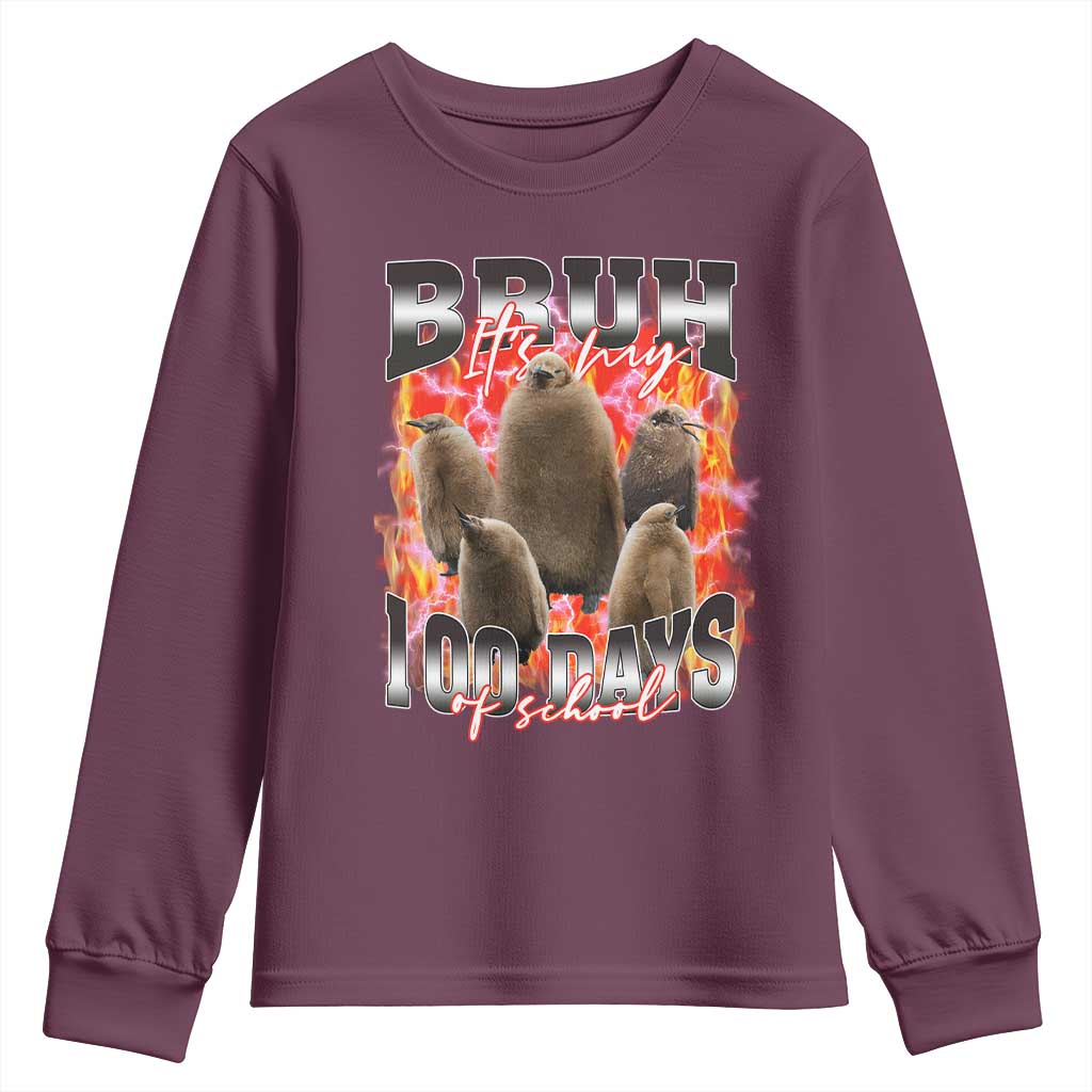 Funny Pesto Bruh It's My 100 Days Of School Youth Sweatshirt