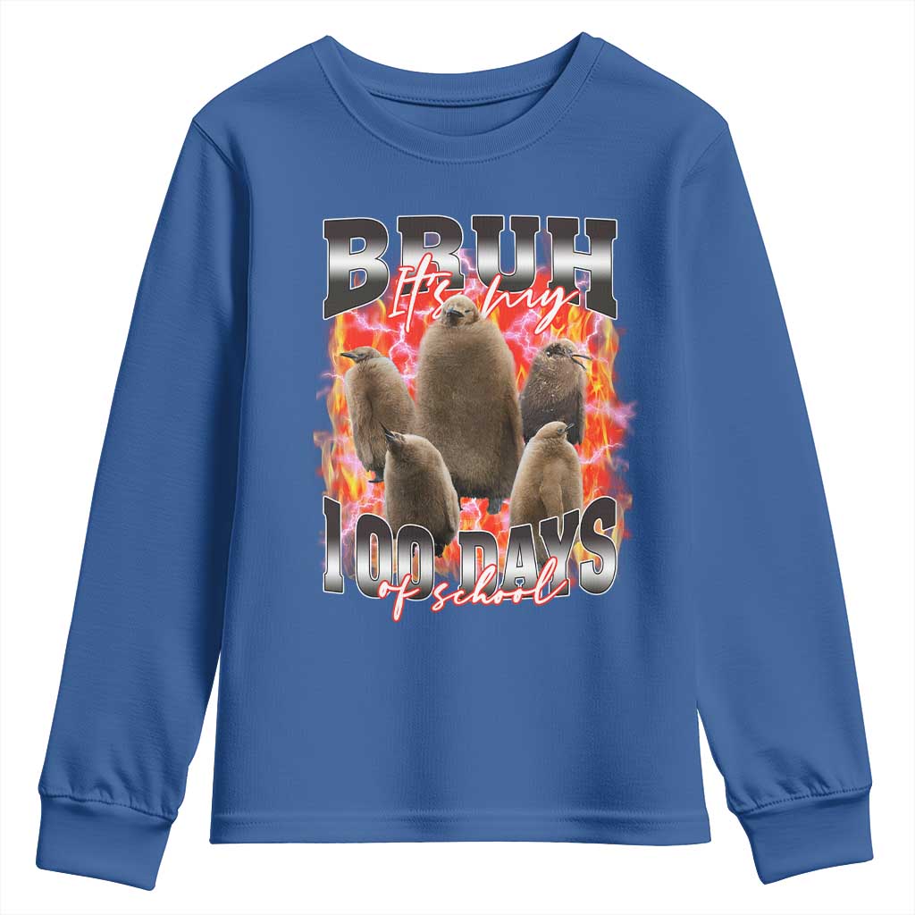 Funny Pesto Bruh It's My 100 Days Of School Youth Sweatshirt
