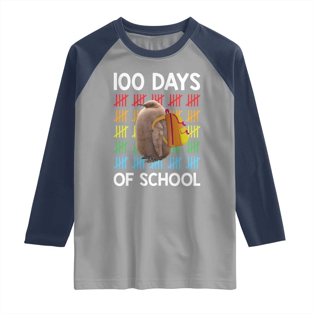 Funny Pesto 100 Days Of School Raglan Shirt