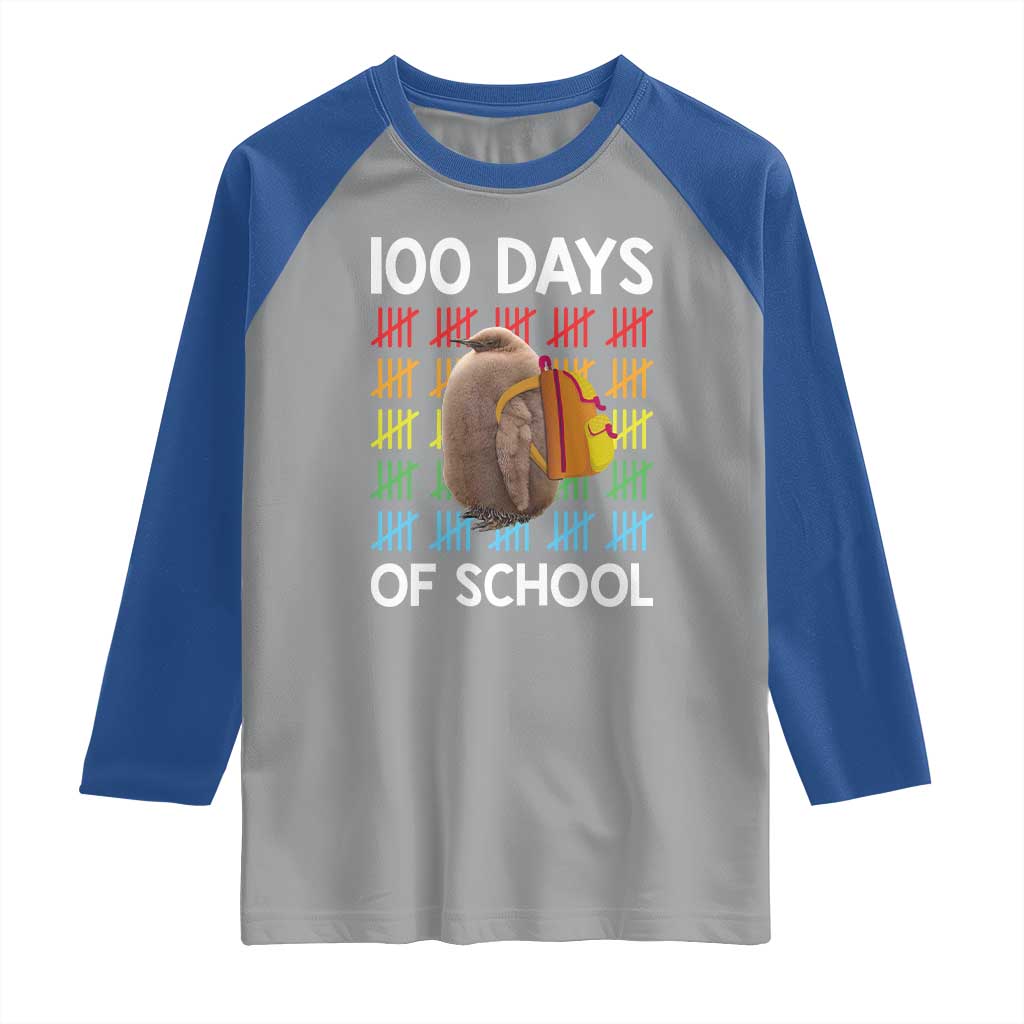 Funny Pesto 100 Days Of School Raglan Shirt