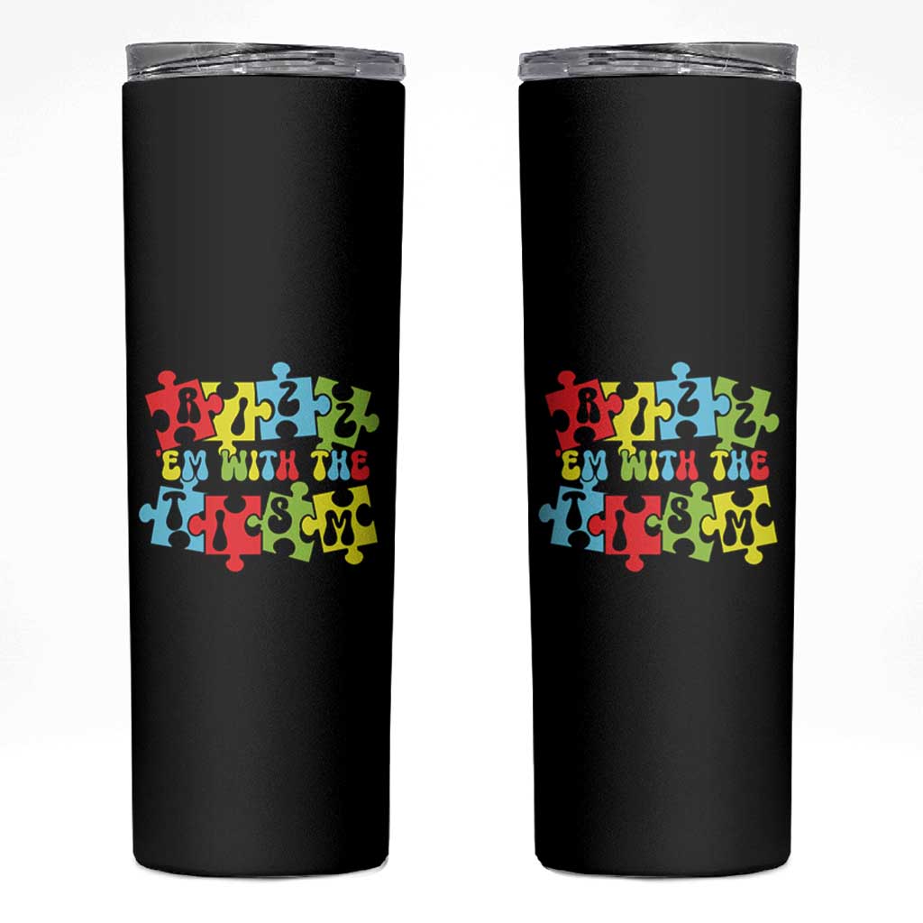 Autism Awareness Skinny Tumbler Rizz'em With The Tism Autistic