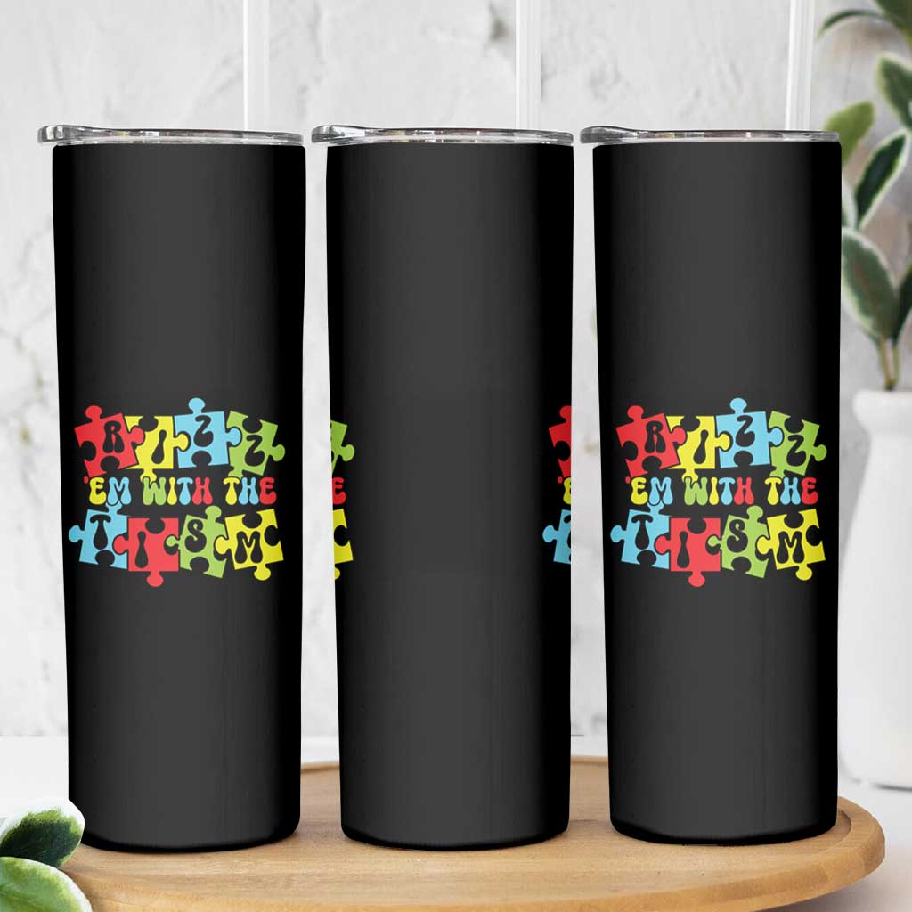 Autism Awareness Skinny Tumbler Rizz'em With The Tism Autistic