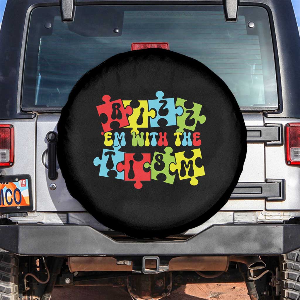 Autism Awareness Spare Tire Cover Rizz'em With The Tism Autistic