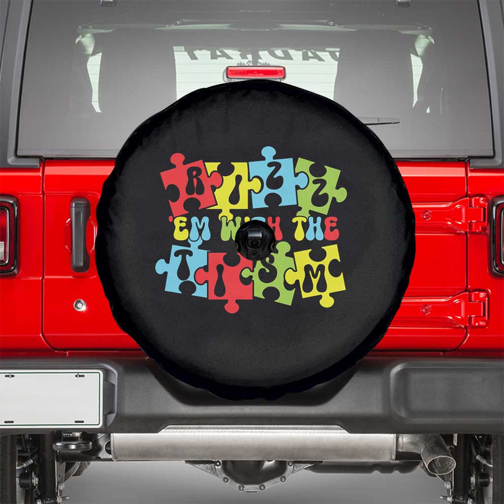 Autism Awareness Spare Tire Cover Rizz'em With The Tism Autistic