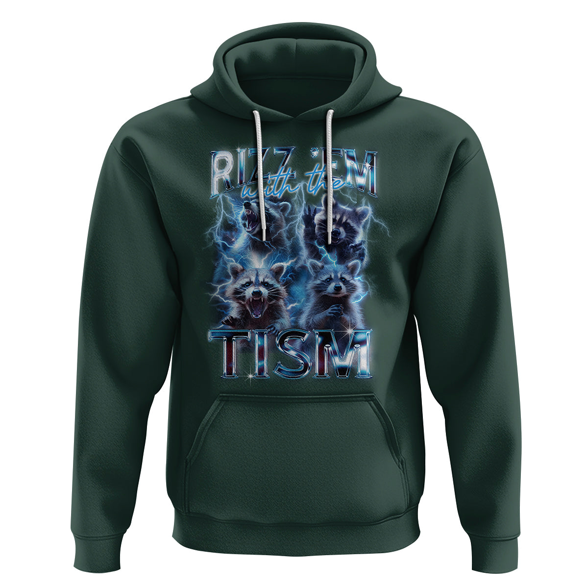 Autism Awareness Hoodie Rizz Em With The Tism Funny Meme Autistic Raccoon - Wonder Print Shop