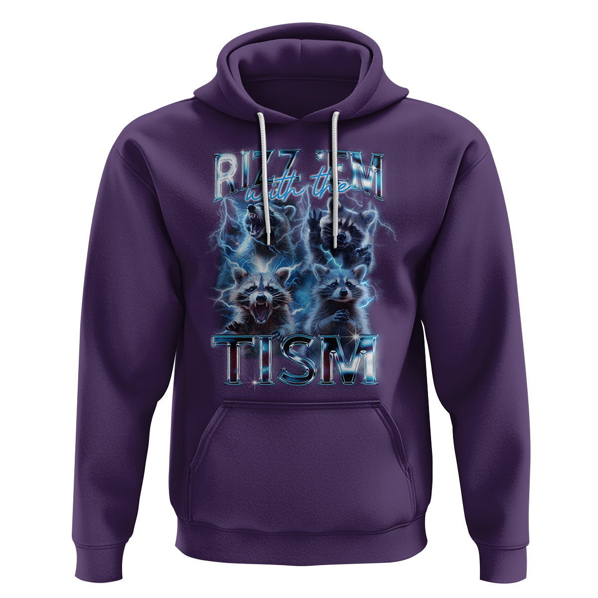 Autism Awareness Hoodie Rizz Em With The Tism Funny Meme Autistic Raccoon - Wonder Print Shop