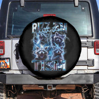 Autism Awareness Spare Tire Cover Rizz Em With The Tism Funny Meme Autistic Raccoon
